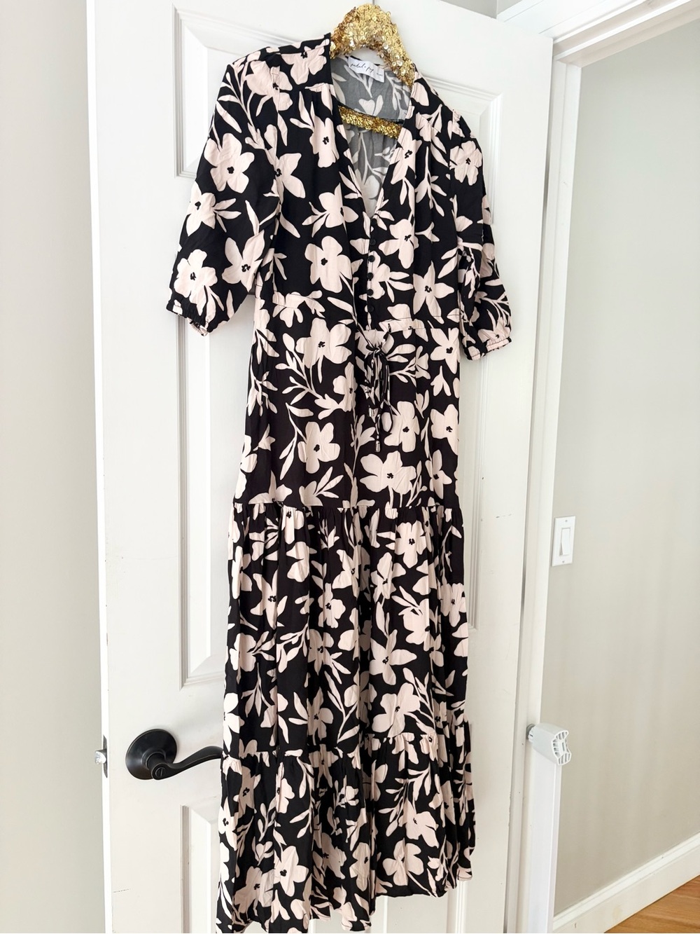 Petal & Pup Kelda Floral Maxi Dress in Black Augusta - Picture 3 of 11